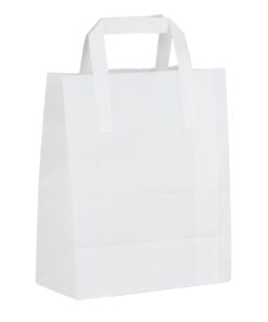 WHITE MEDIUM HANDLE BAG (1X250)