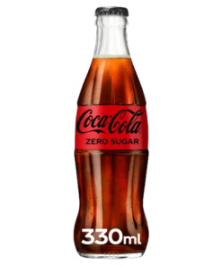 COCA COLA ZERO GLASS BOTTLES 24X330ML